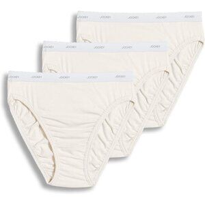 Women's Cotton Underwear Classic French Cut 3 Pack Full Coverage Ivory 8 Plus